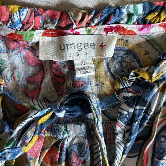 Umgee Colorful Abstract Patterned Maxi-Dress - Picture 6 of 8